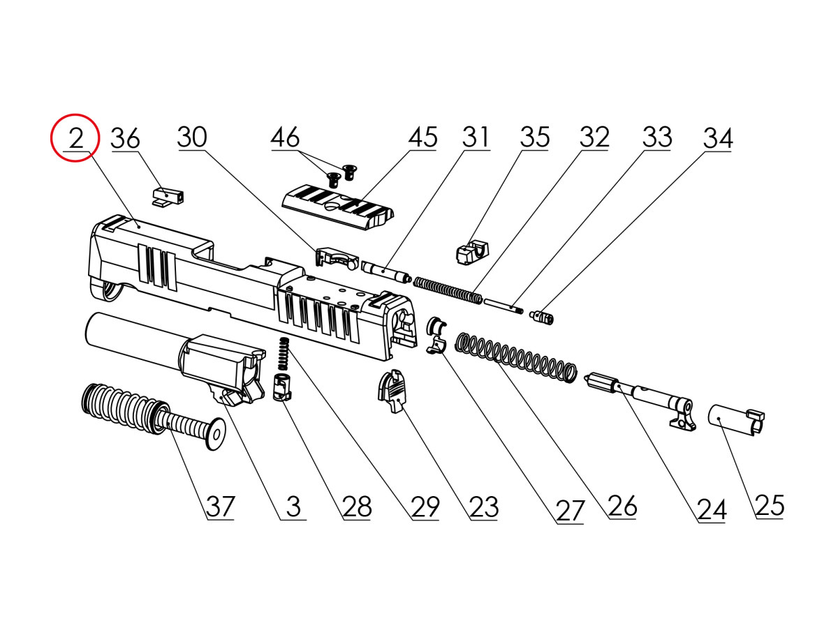 Fotografia: Záver HELLCAT OSP 9x19, FDE