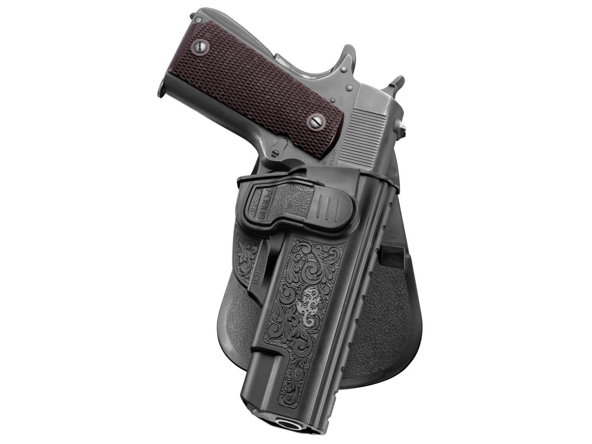 1911CH, gravírované puzdro pre 1911 bez lišty, s pádlom, s poistkou