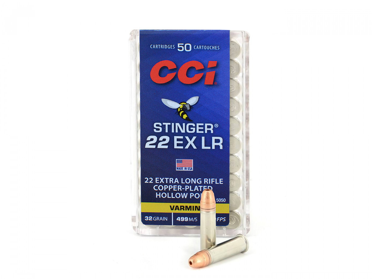 Fotografia: .22LR CCI Stinger 32gr/2,07g Copper-Pated HP, 50 ks (5050)