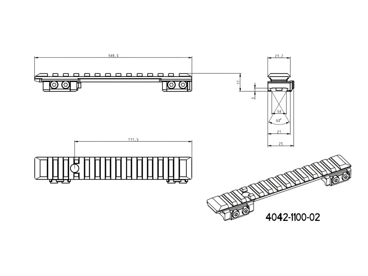 Fotografia: Picatinny lišta JKN Sako 90 S