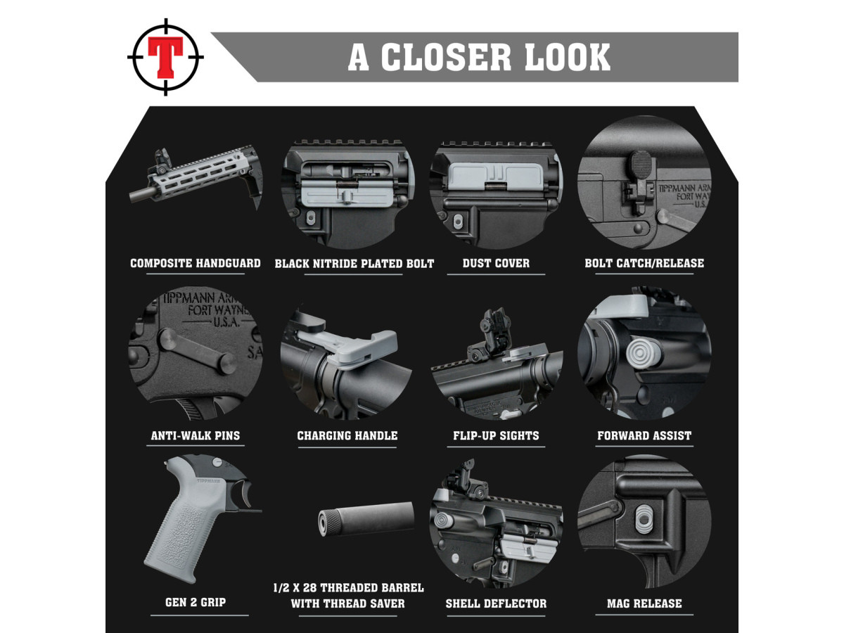 Fotografia: Tippmann M4-22 LTE 16" M-Lok, WOLF GRAY, kal. .22LR (A101301)