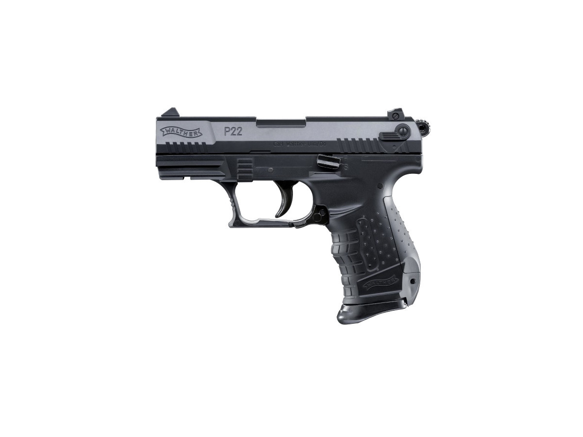 Airsoft. pištoľ Walther P22 čierna, kal. 6mm, manuál - dekoračný predmet