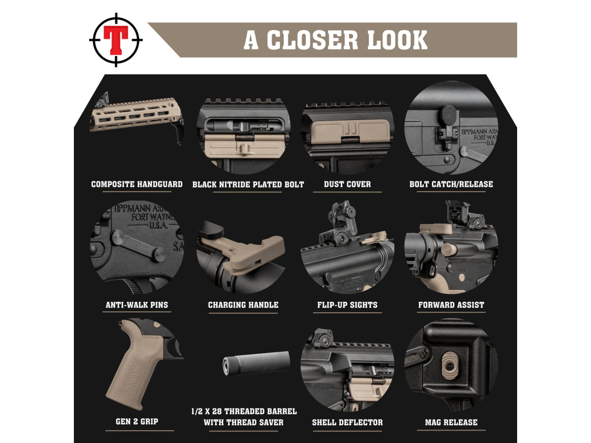 Fotografia: Tippmann M4-22 LTE 16" M-Lok, FDE, kal. .22LR (A101296)