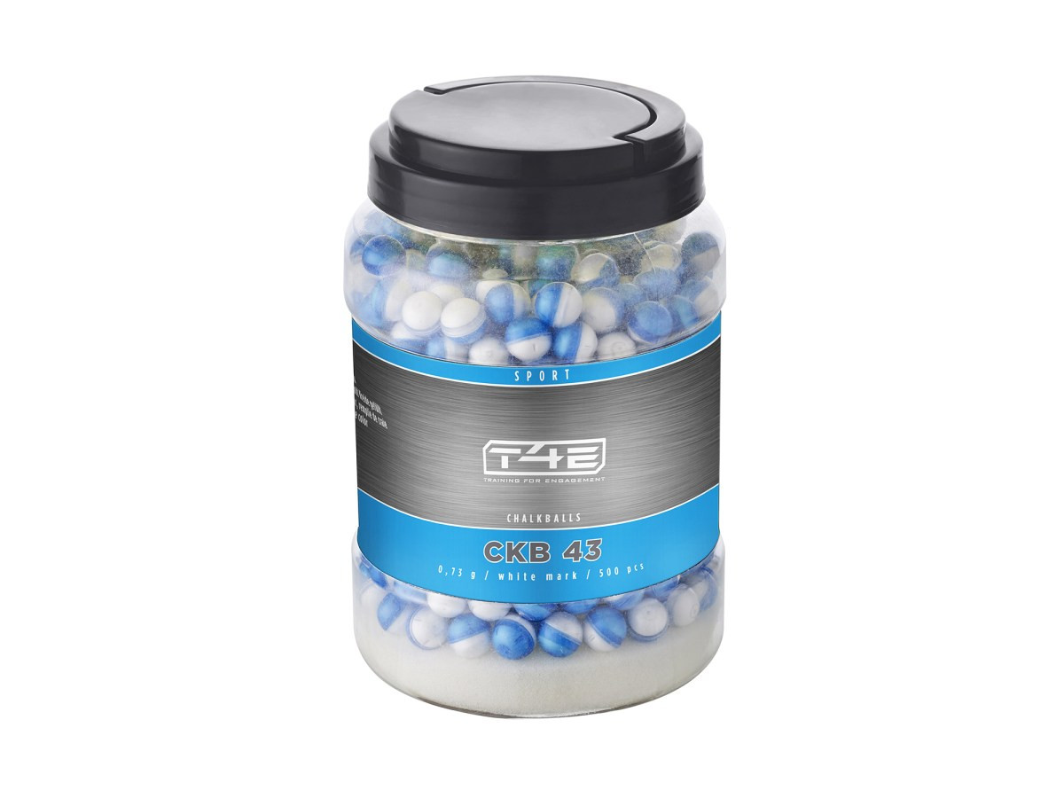 Fotografia: Strely T4E Chalkball CKB 43 white mark 0,73 g, kal. .43, 500 ks