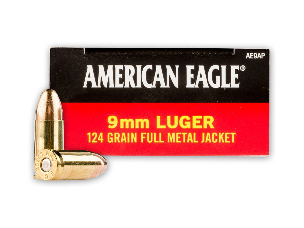 Fotografia: 9mm Luger American Eagle 124gr/8,04g FMJ (AE9AP)