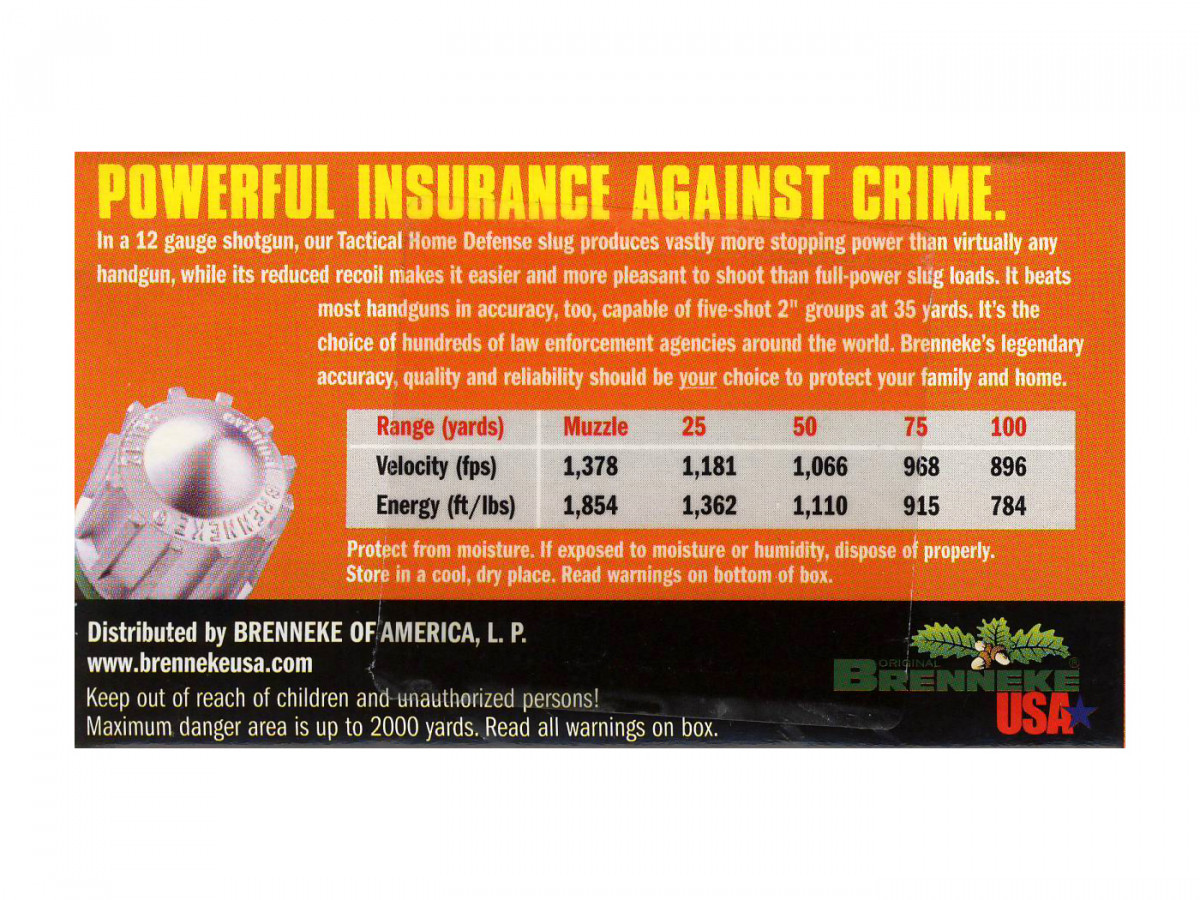 Fotografia: Brenneke Tactical Home Defense 12/70 1oz/28,35g, 5ks