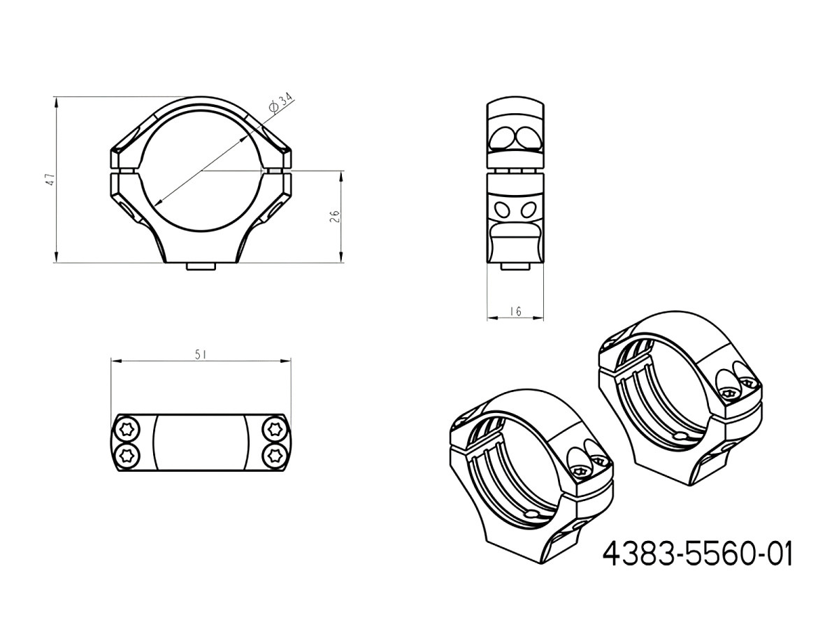 Fotografia: Krúžky JKN UNI 34mm, výška 26mm