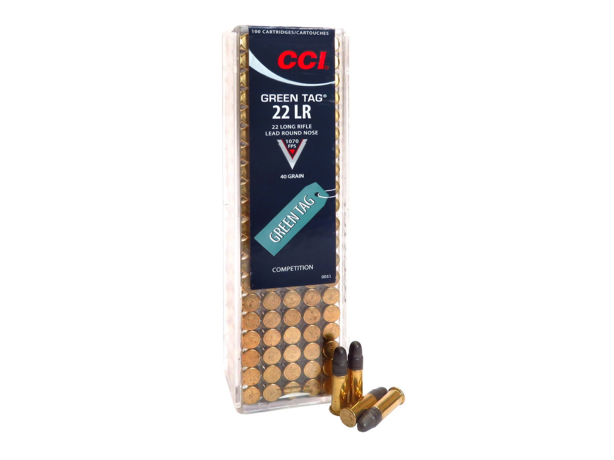 .22LR CCI Green Tag 40gr/2,59g LRN, 100 ks (0033)