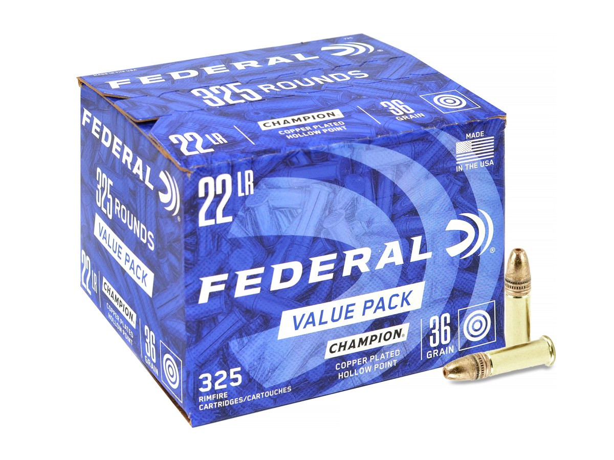 .22LR Federal Champion 36gr/2,33g Copper-Plated HP, 325 ks (725)
