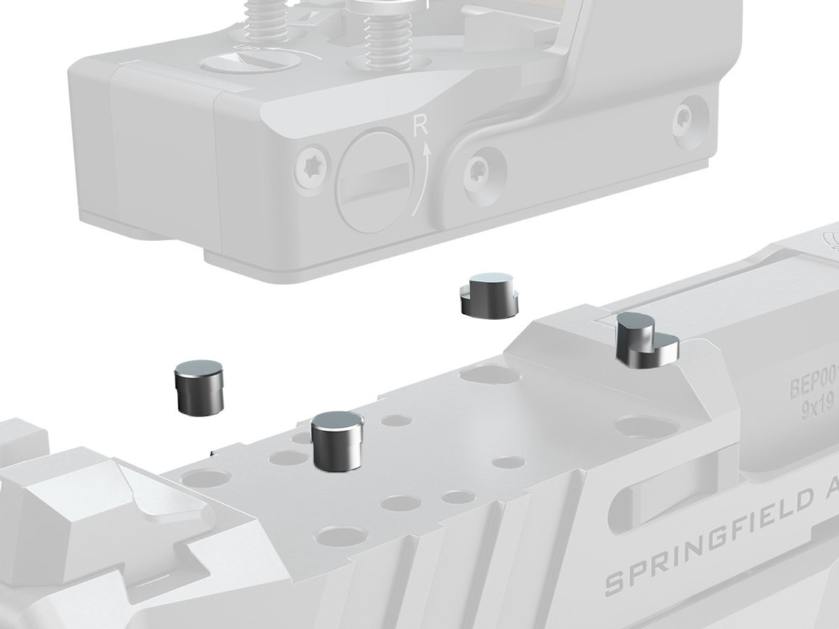 VIS sada kolíkov a skrutiek pre montáž optiky na ECHELON