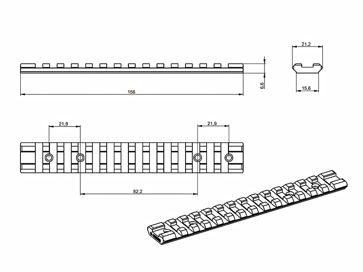 Fotografia: Picatinny lišta JKN Tikka T3x/T3