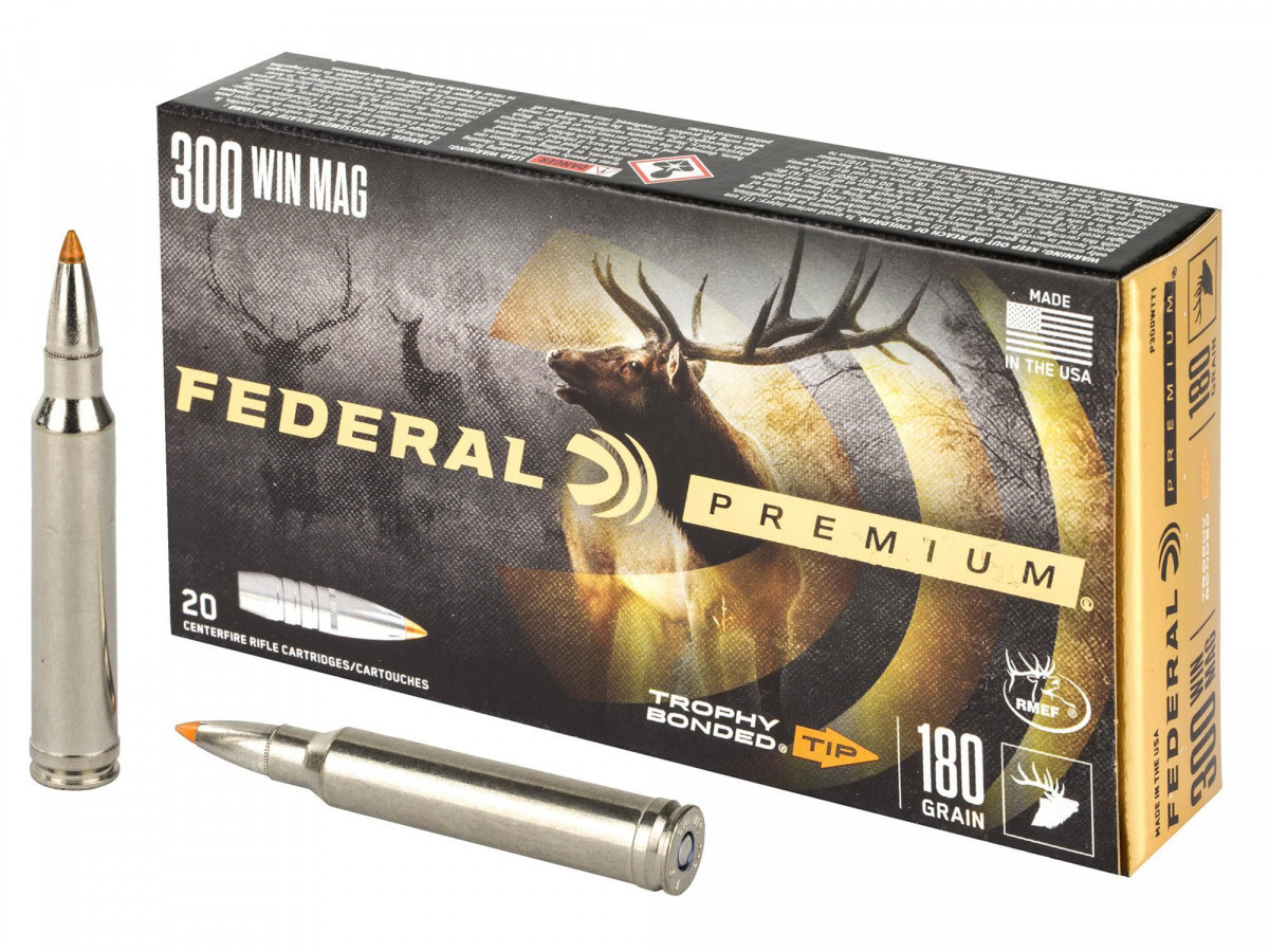 Fotografia: .300WinMag. Federal Premium Trophy Bonded Tip 180gr/11,66g (P300WTT1)