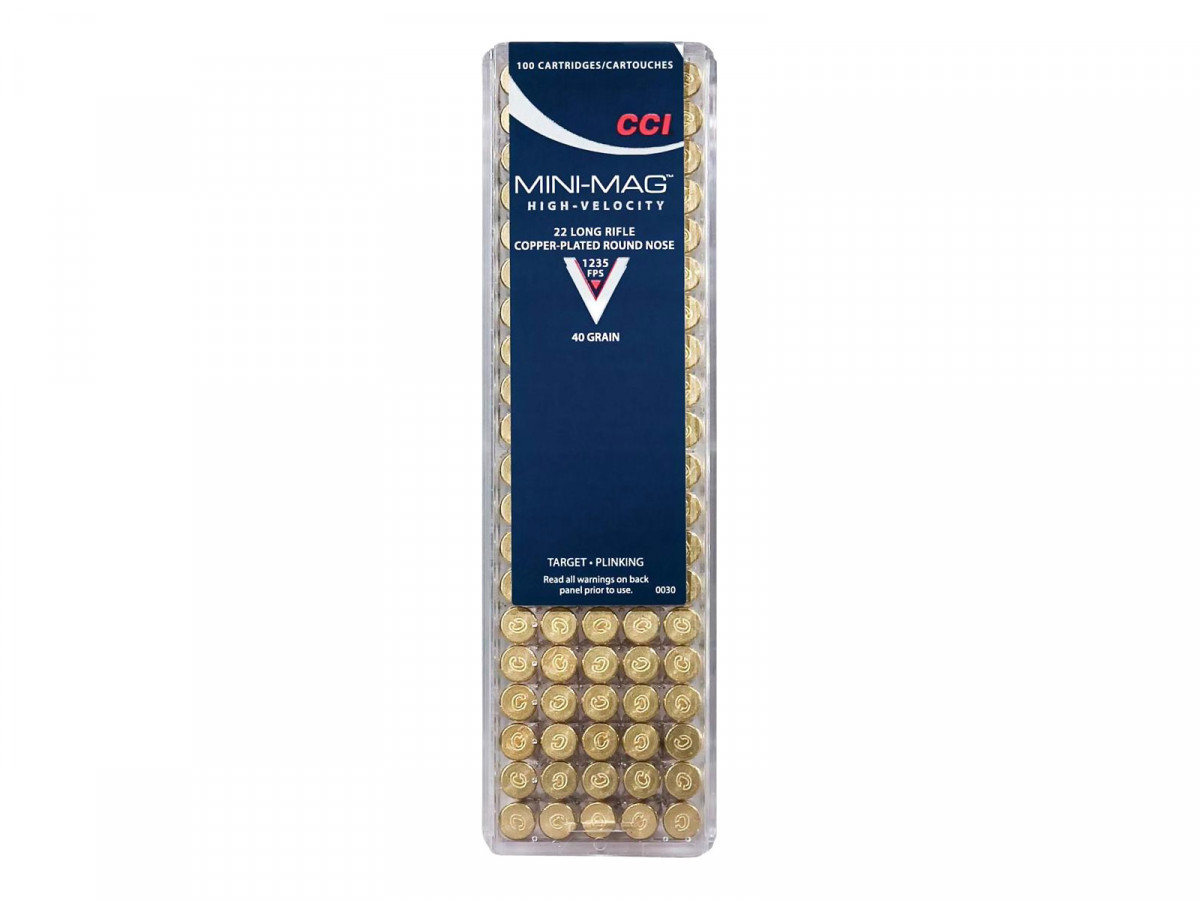 Fotografia: .22LR CCI Mini-Mag 40gr/2,59g Copper-Plated RN, 100 ks (0030)
