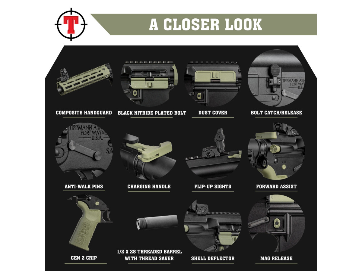 Fotografia: Tippmann M4-22 LTE 16" M-Lok, ODG, kal. .22LR (A101297)
