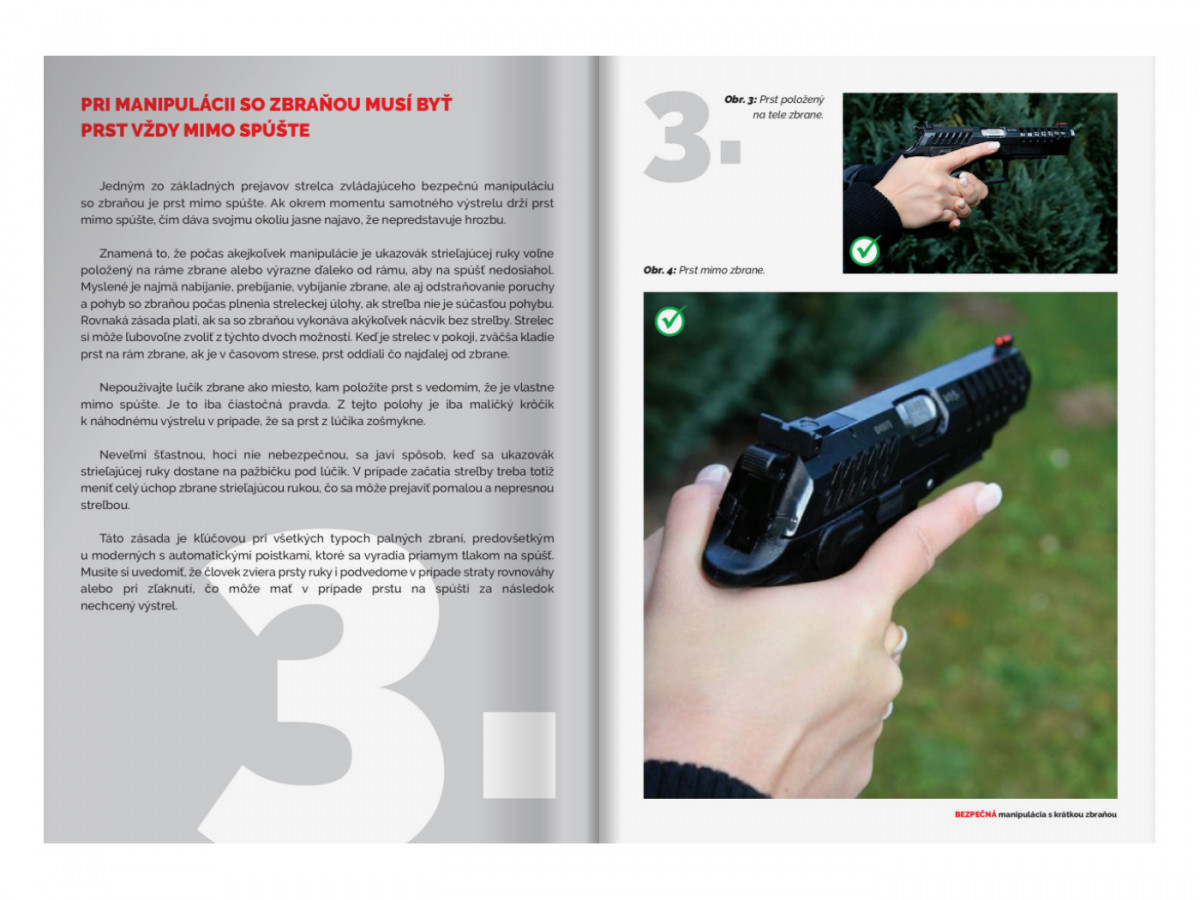 Fotografia: Brožúra Bezpečná manipulácia s krátkou zbraňou