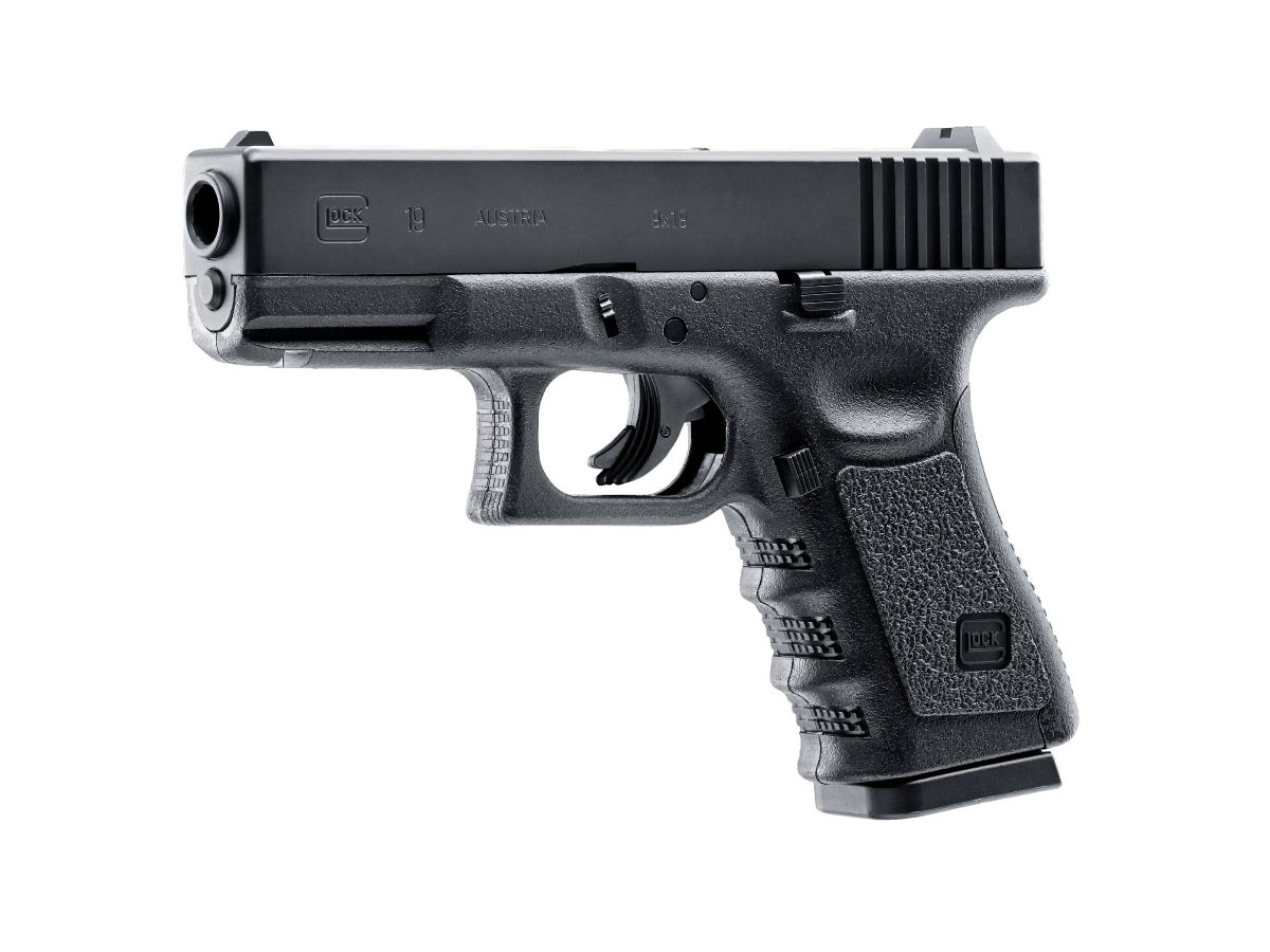 Fotografia: Airsoft. pištoľ GLOCK 19, kal. 6mm, CO2