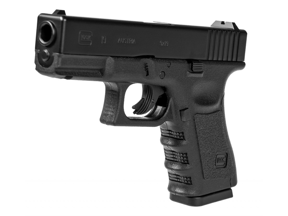 Fotografia: Airsoft. pištoľ GLOCK 19, kal. 6mm, CO2