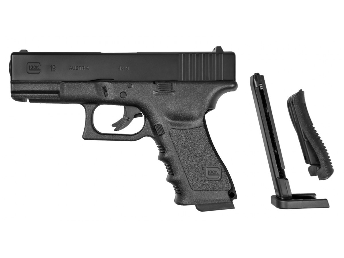 Fotografia: Airsoft. pištoľ GLOCK 19, kal. 6mm, CO2