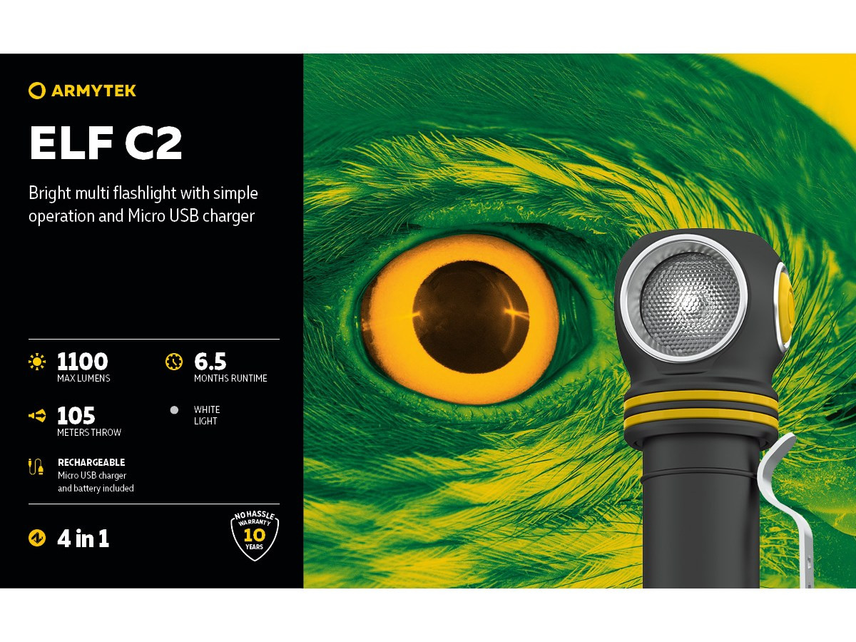 Fotografia: Armytek Elf C2 Micro-USB 1100lm (White)