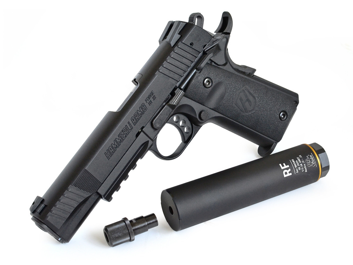 Akciový set Hammerli Forge H1 22 5" + Adaptér + Tlmič Stalon RF