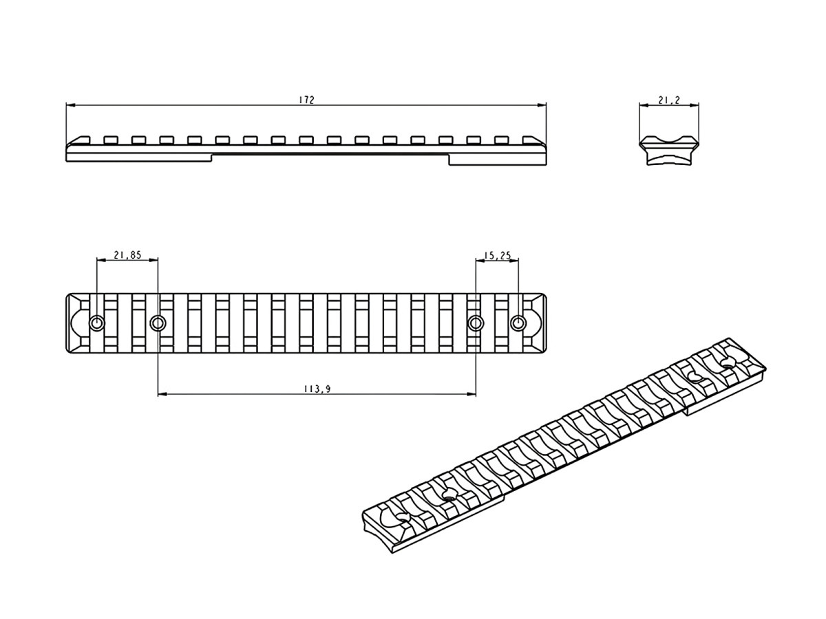 Fotografia: Picatinny lišta JKN CZ 600 long