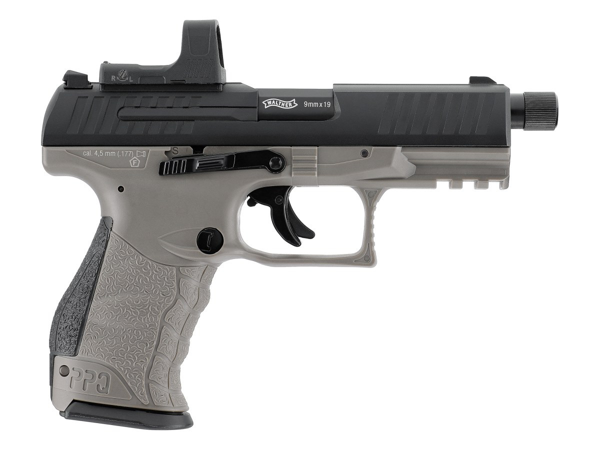 Fotografia: Pištoľ CO2 Walther PPQ M2 Q4 TAC Combo 4.6" Set, kal. 4,5mm diabolo