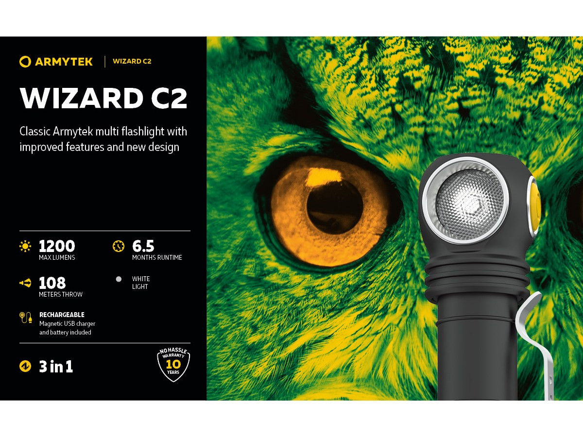 Fotografia: Armytek Wizard C2 Magnet USB 1200lm (White)