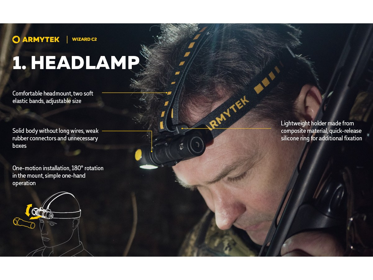 Fotografia: Armytek Wizard C2 Magnet USB 1200lm (White)