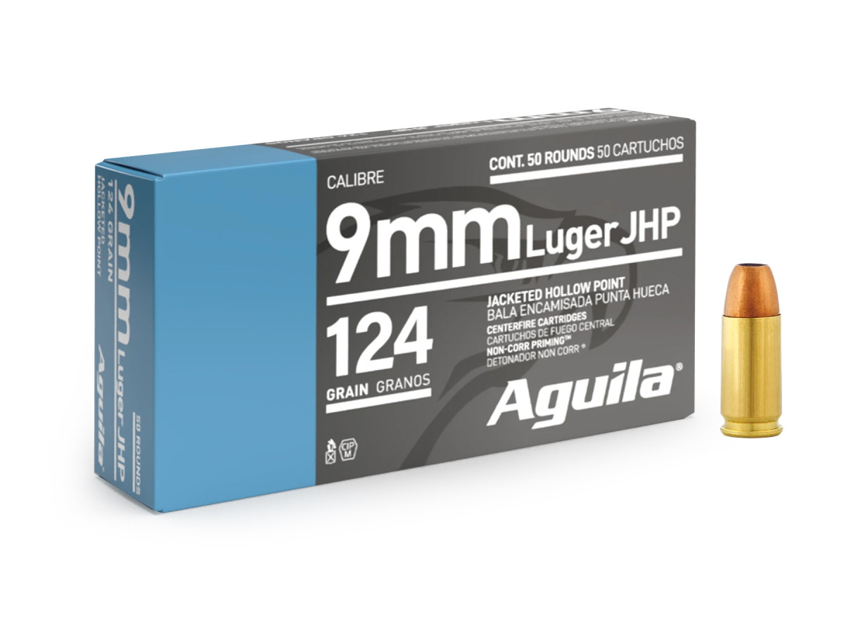 Aguila 9mm Luger 124gr/8,04g JHP (1E092125)