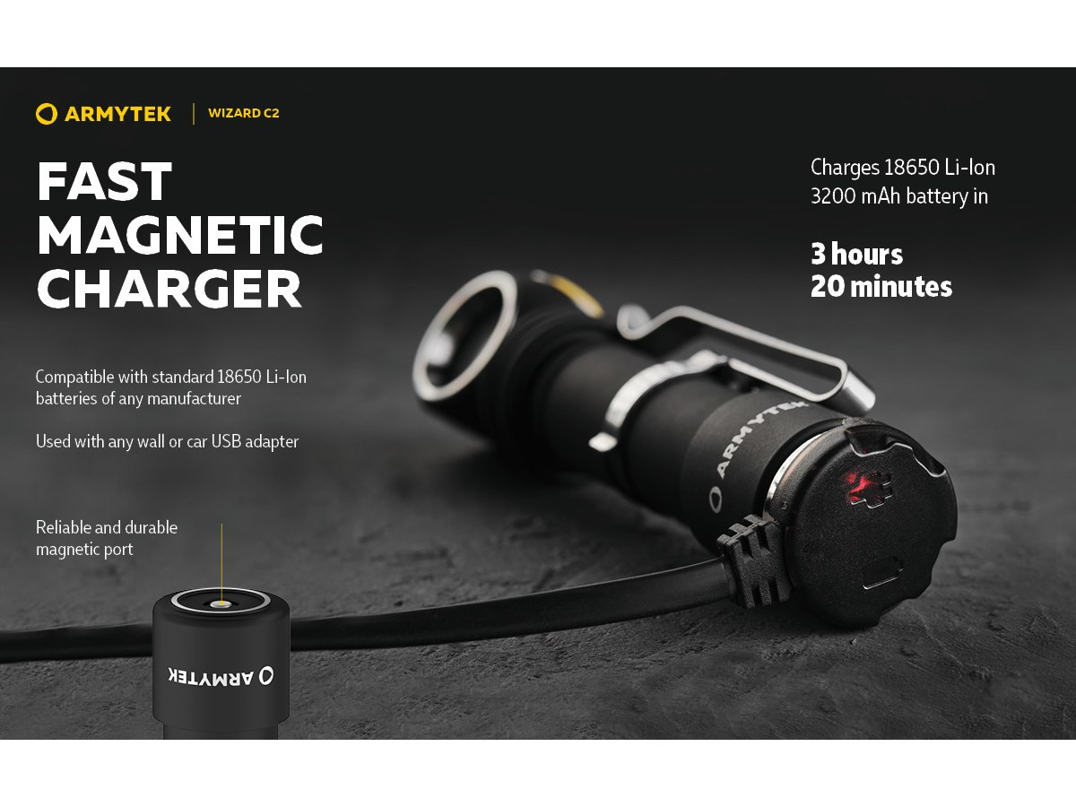 Fotografia: Armytek Wizard C2 Magnet USB 1200lm (White)