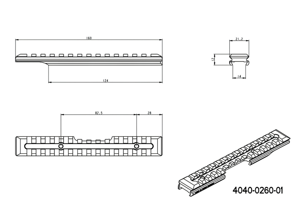 Fotografia: Picatinny lišta JKN ZKM 451