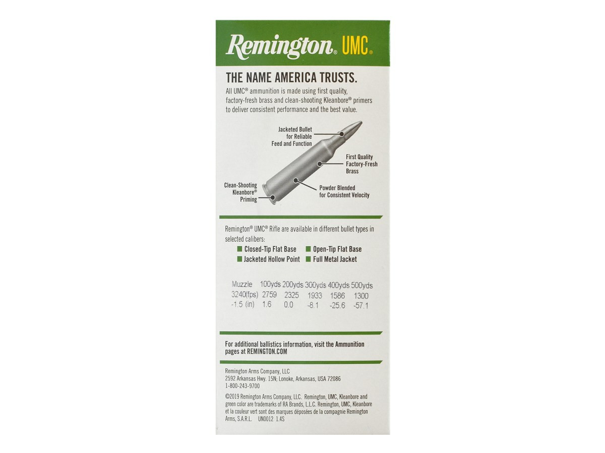 Fotografia: .223Rem. Remington UMC 55gr/3,56g FMJ (23711)