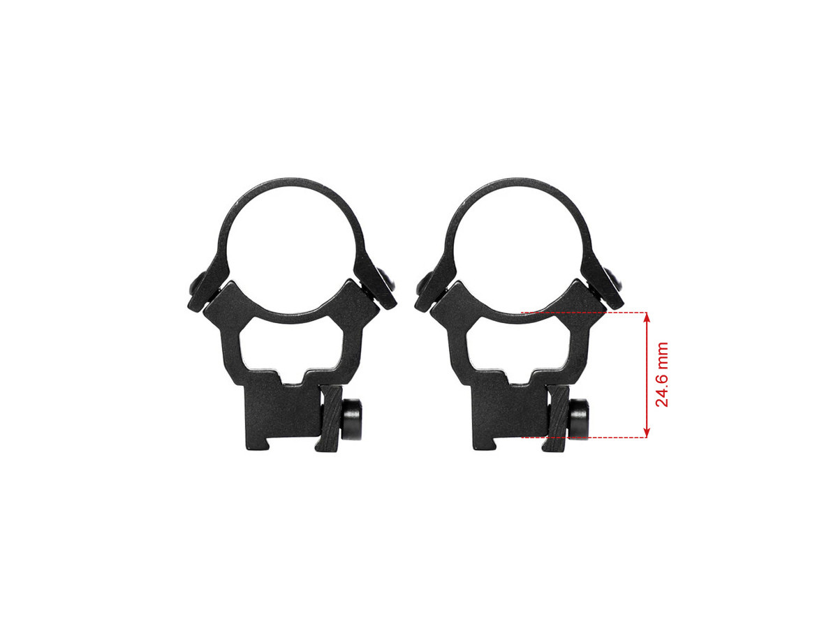 Fotografia: Montáž Umarex HPM 1" 25,4 mm na drážky 11 mm, zvýšená