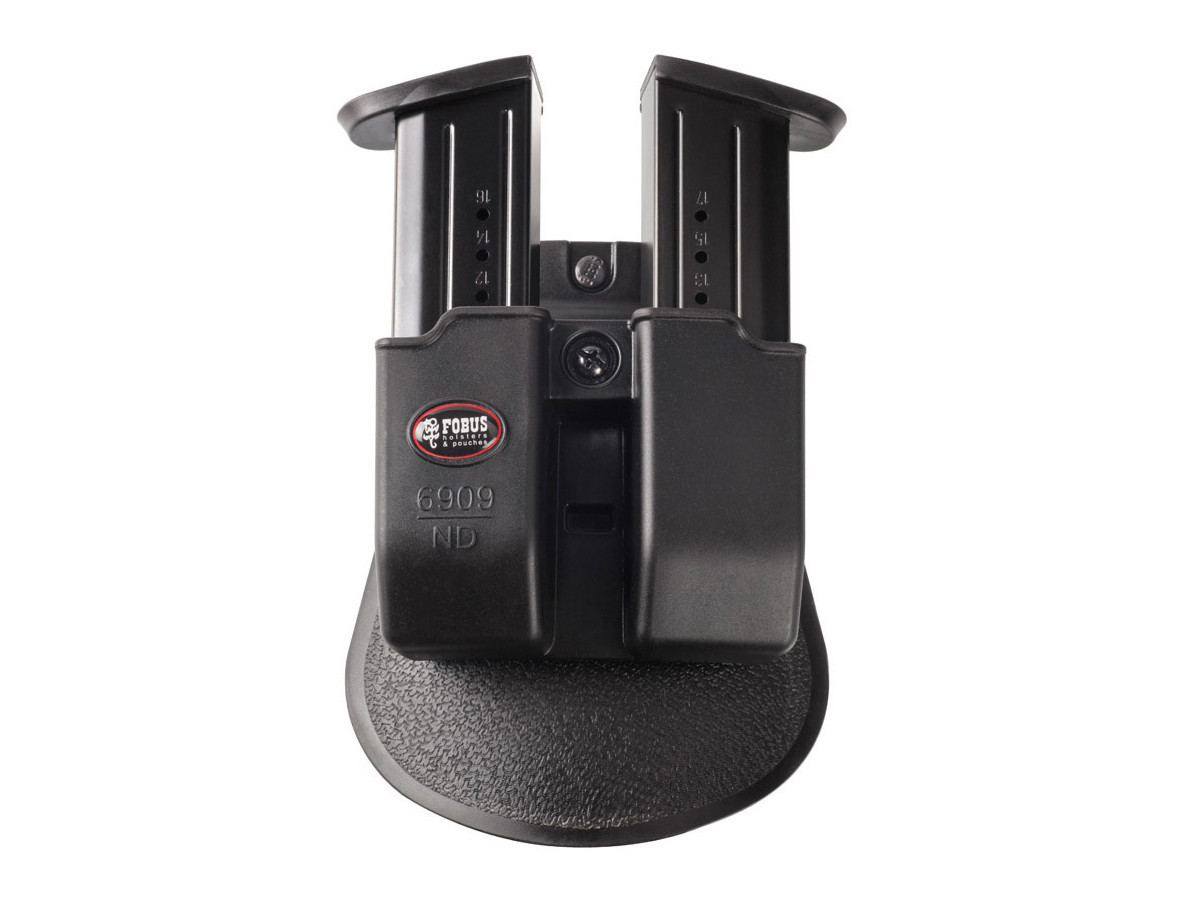 6909 ND, puzdro pre 2 dvojradové zásobníky kal. 9x19, s pádlom