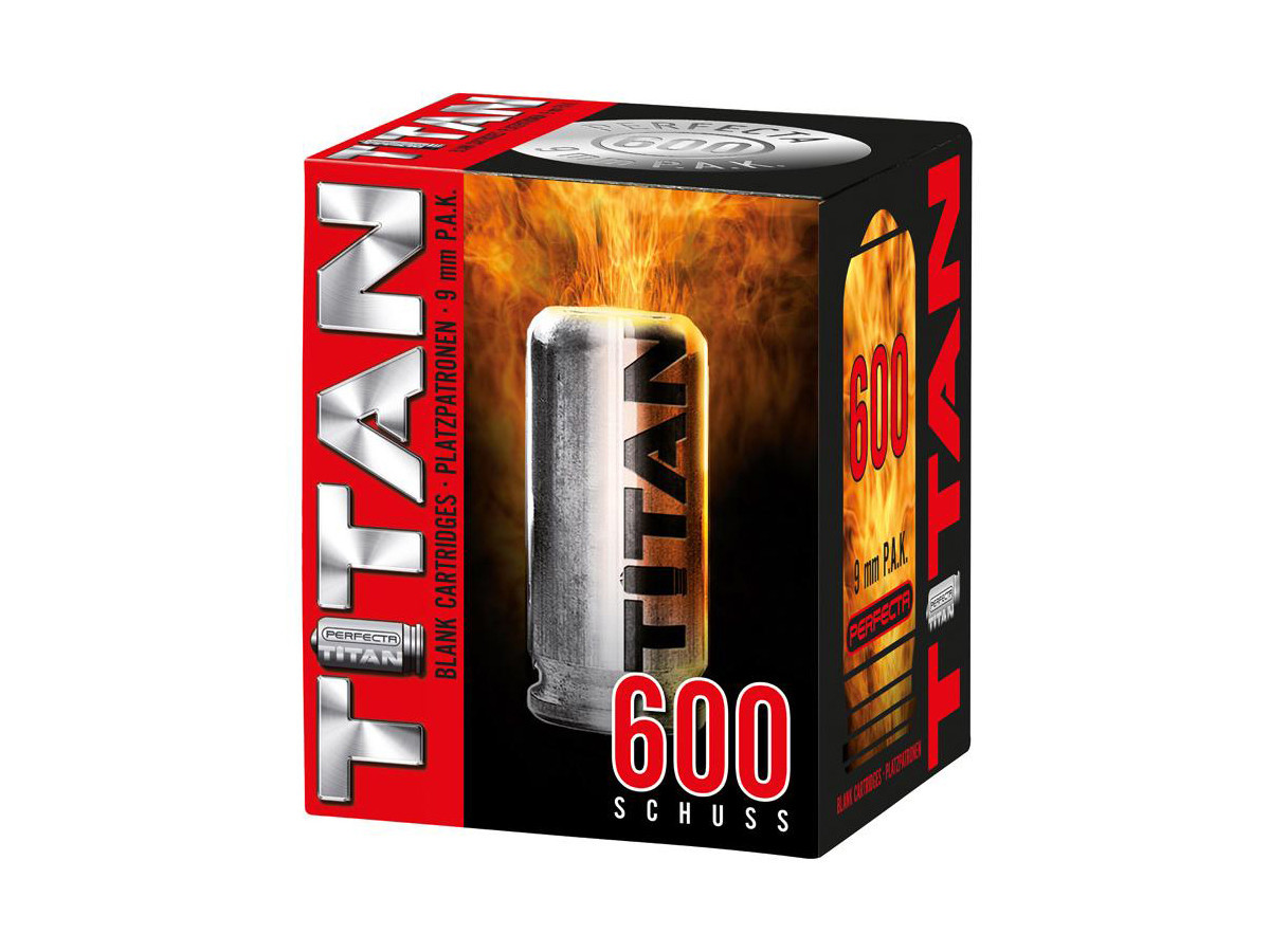 Nábojky štart. Perfecta Titan 9mm P.A.K., 600 ks
