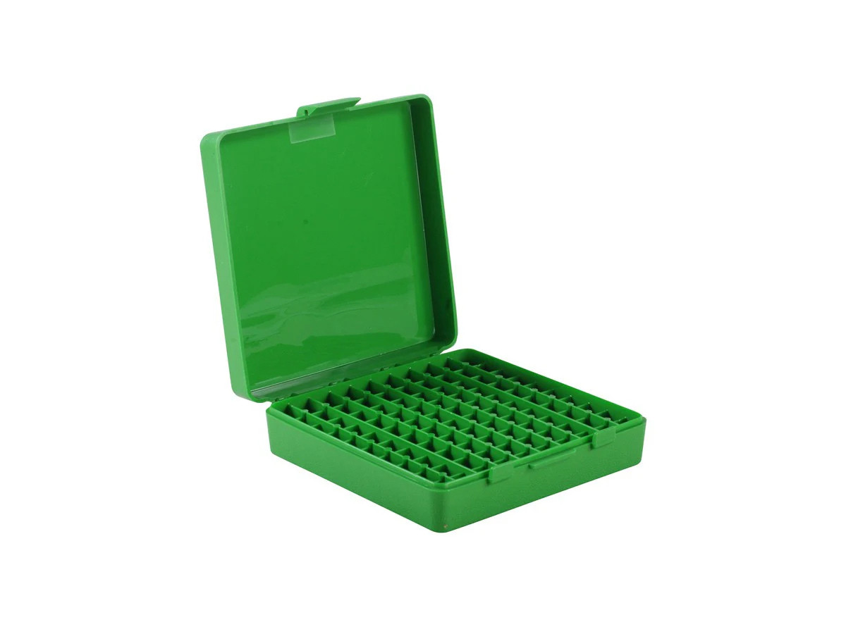 Box na náboje MTM Flip-Top 100rd kal. 9mm/380 ACP