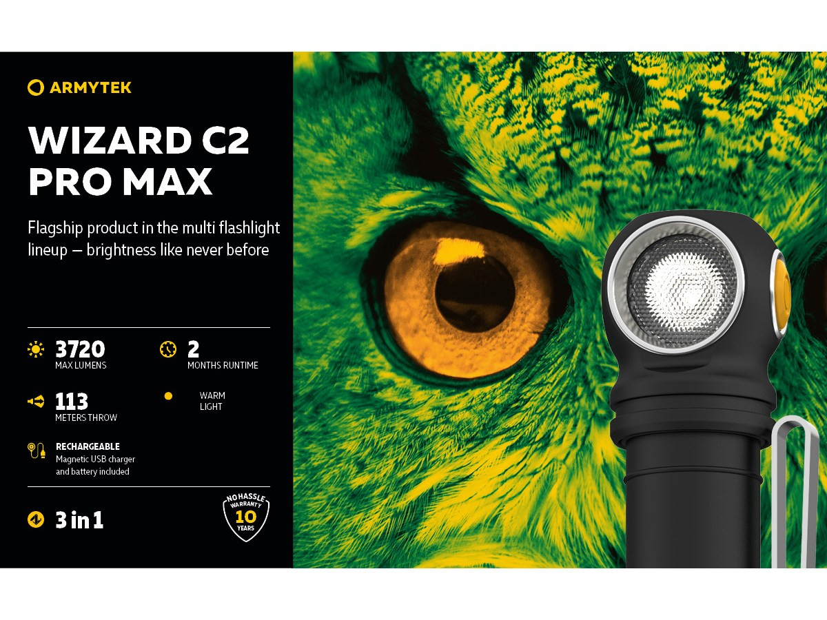 Fotografia: Armytek Wizard C2 Pro Max Magnet USB 3720lm (Warm)