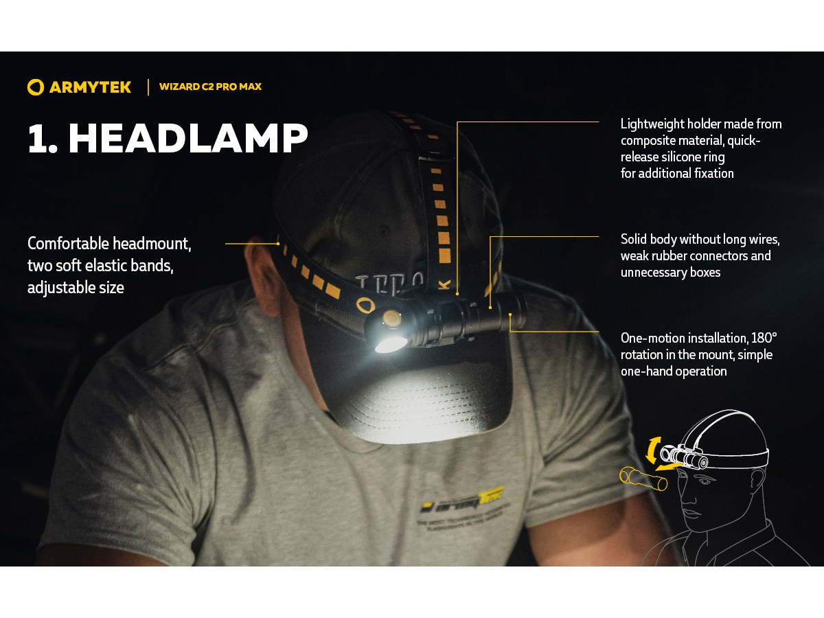 Fotografia: Armytek Wizard C2 Pro Max Magnet USB 3720lm (Warm)