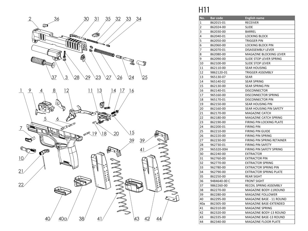 Fotografia: Sear housing HELLCAT/H11