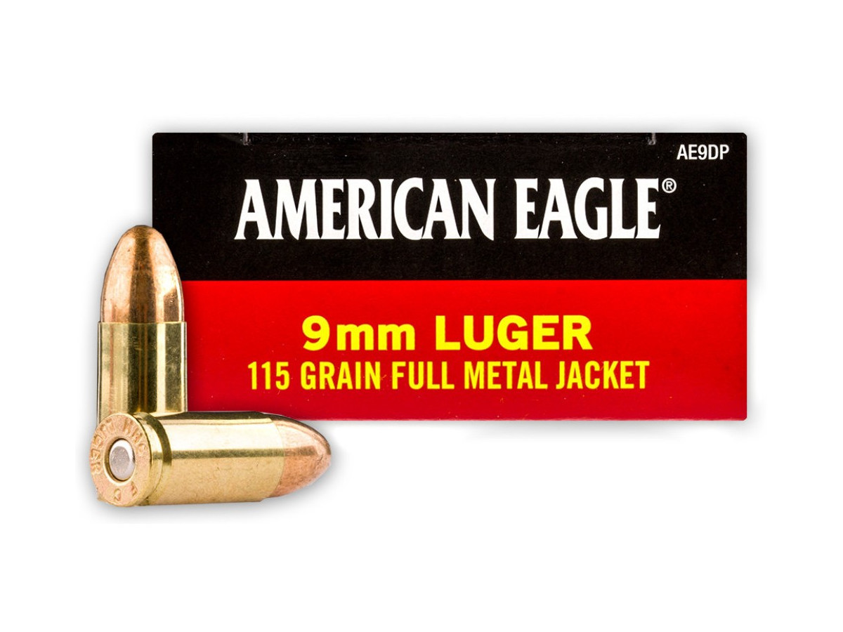 Fotografia: 9mm Luger American Eagle 115gr/7,45g FMJ (AE9DP)