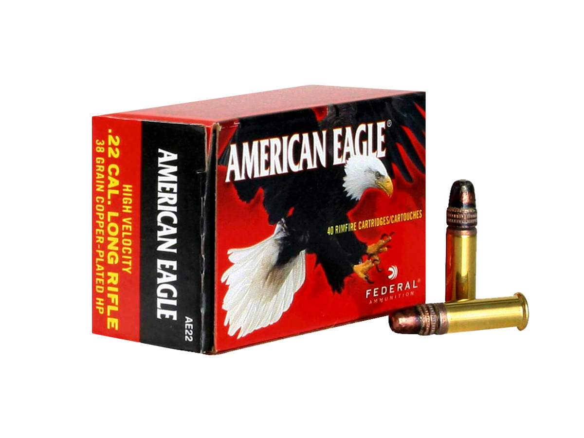 .22LR American Eagle 38gr/2,46g Copper-Plated HP, 40 ks (AE22)