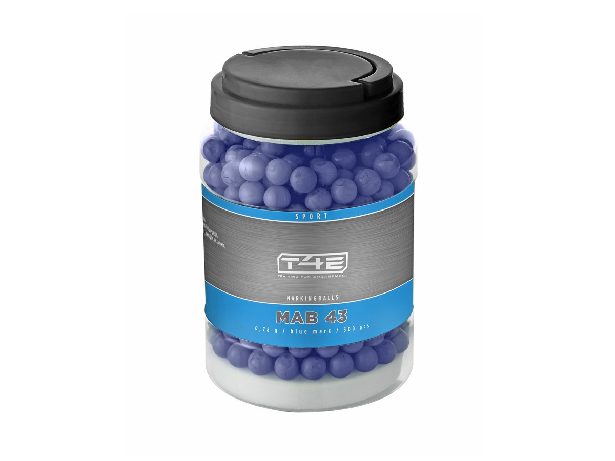 Fotografia: Strely T4E Markingball MB 43 blue mark 0,78 g, kal. .43, 500 ks