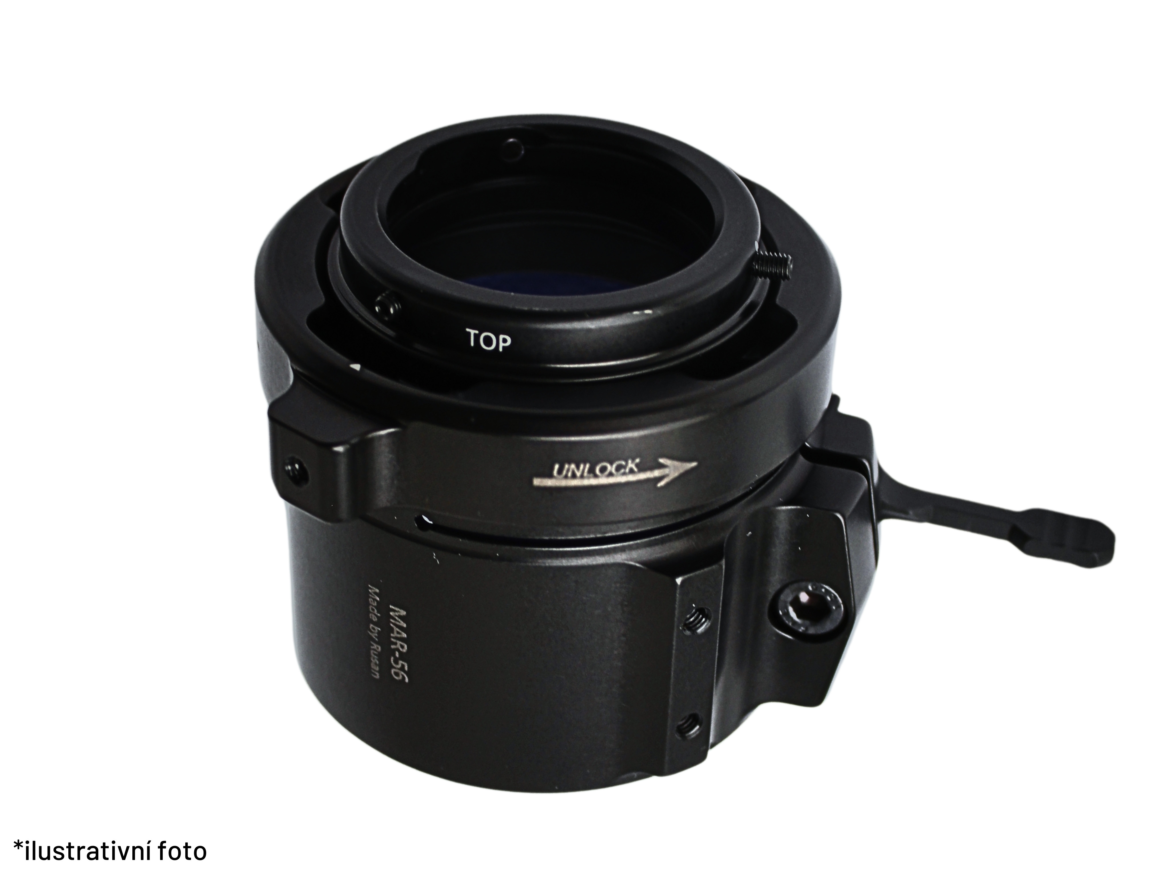 Fotografia: Rýchloupínacia objímka Rusan MAR-62 pre predsádky Hikmicro Thunder 2.0, 3.0 a ThermTec Hunt
